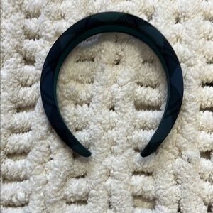 J. Crew Factory Green and Black Plaid Headband